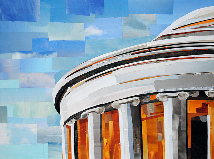 A Piece of the Jefferson Memorial by collage artist Megan Coyle