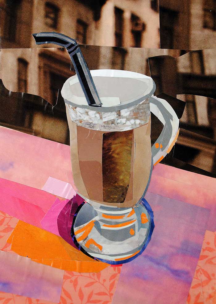 Afternoon Drink by collage artist Megan Coyle