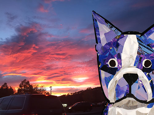 Bosty goes to Flagstaff by collage artist Megan Coyle