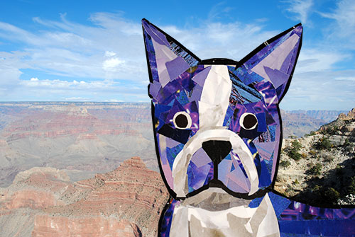 Bosty goes to the Grand Canyon by collage artist Megan Coyle