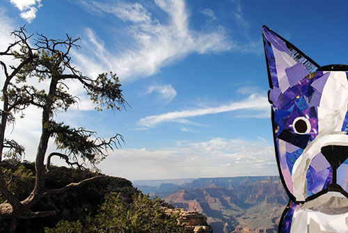 Bosty goes to the Grand Canyon by collage artist Megan Coyle