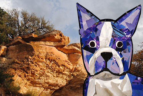 Bosty goes to the Grand Canyon by collage artist Megan Coyle