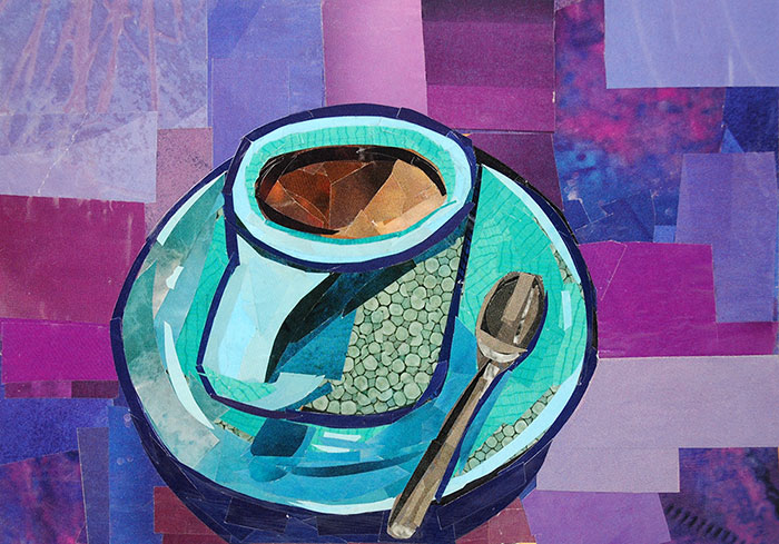 Coffee Break by collage artist Megan Coyle