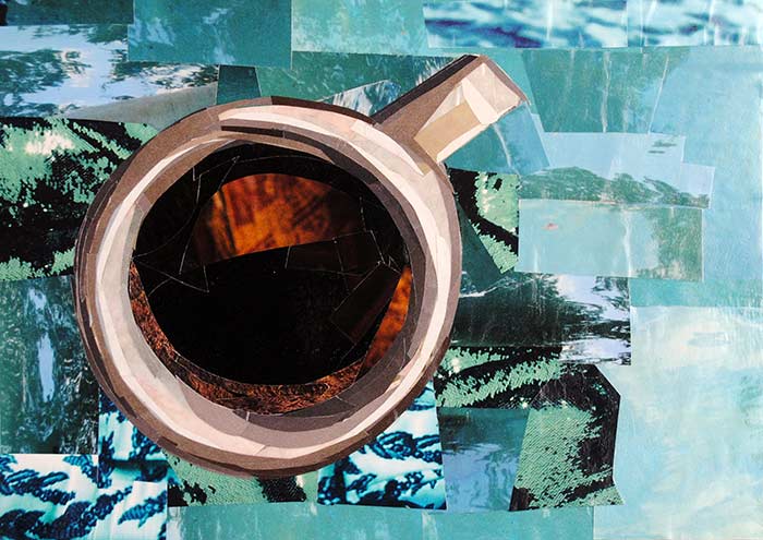 Coffee Time by collage artist Megan Coyle