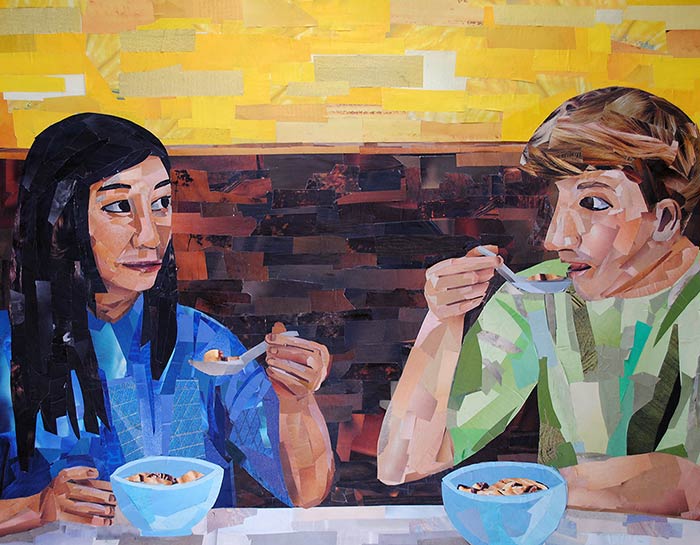Dinner for Two by collage artist Megan Coyle