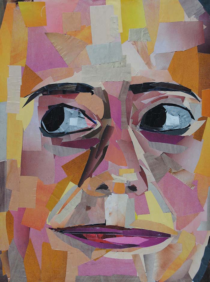 Face Study by collage artist Megan Coyle