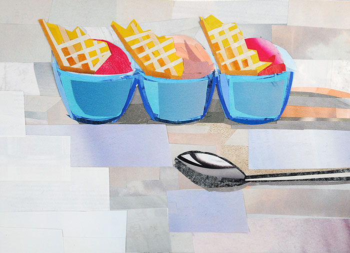 Gelato Time by Collage Artist Megan Coyle