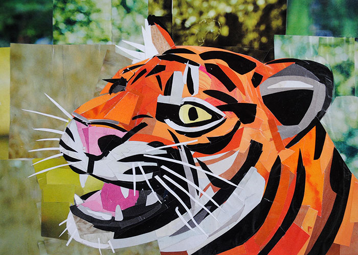I Am Tiger, Hear Me Roar by collage artist Megan Coyle