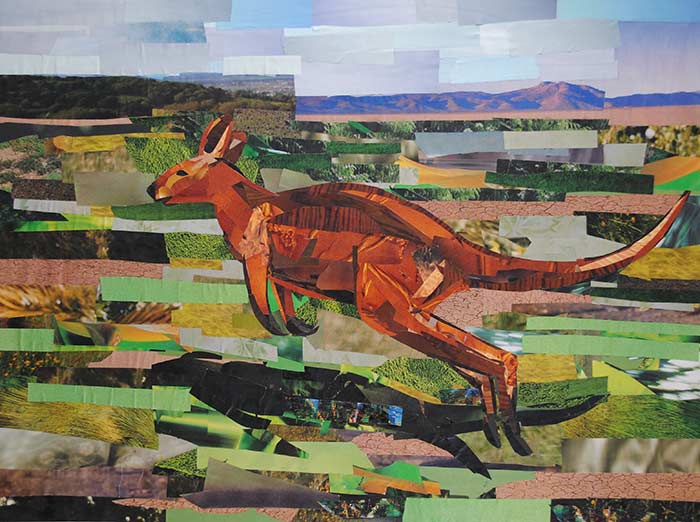Mr. Kangaroo by collage artist Megan Coyle