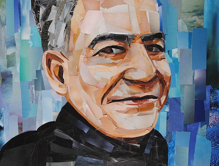 Karim's Father by collage artist Megan Coyle