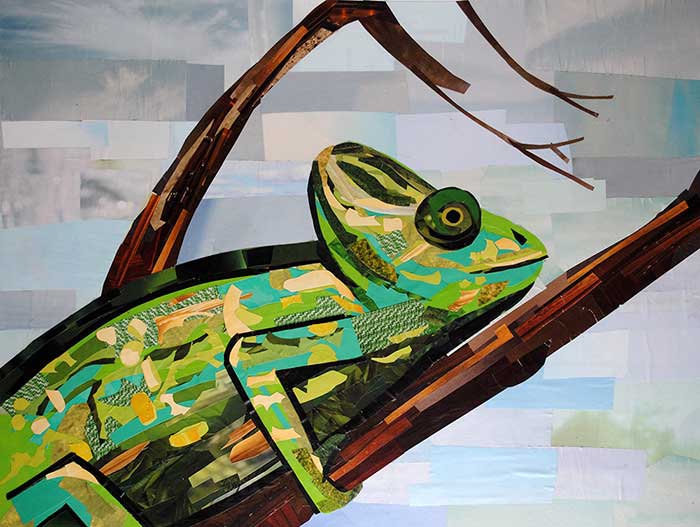 Karma Chameleon by collage artist Megan Coyle