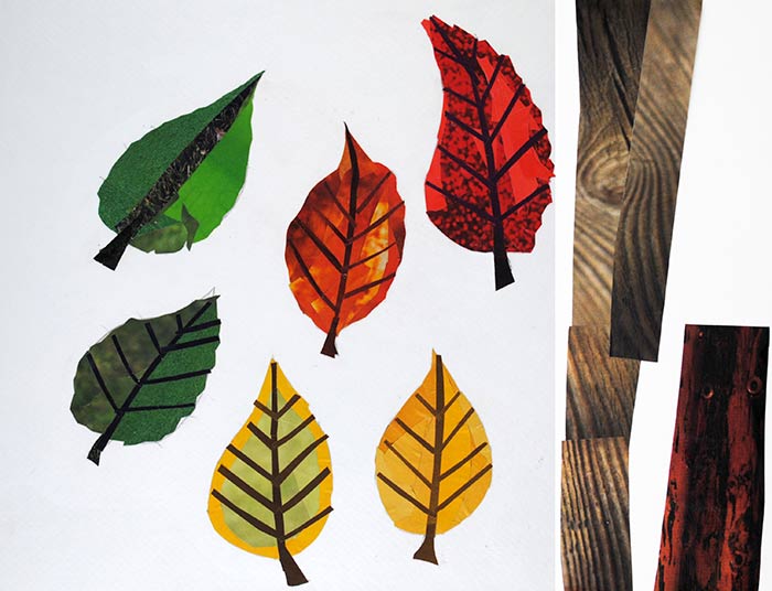 Leaves by collage artist Megan Coyle