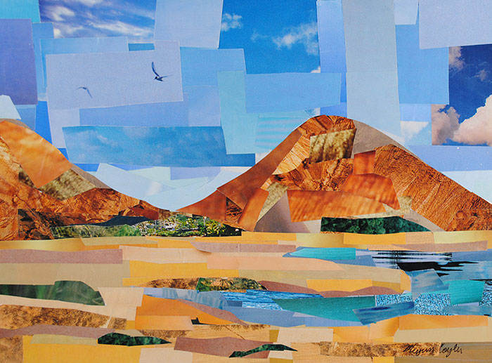 Orange Plains by collage artist Megan Coyle