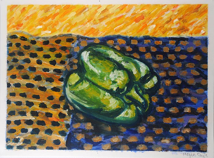 Bell Pepper Oil Painting by Megan Coyle