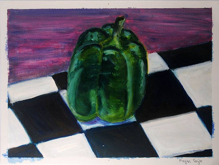 Bell Pepper Oil Painting by Megan Coyle