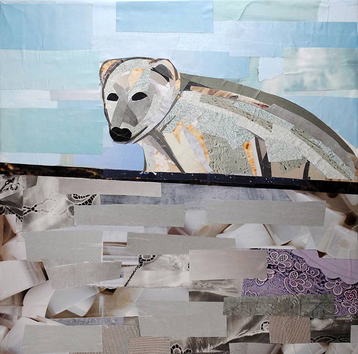 Polar Bear by collage artist Megan Coyle