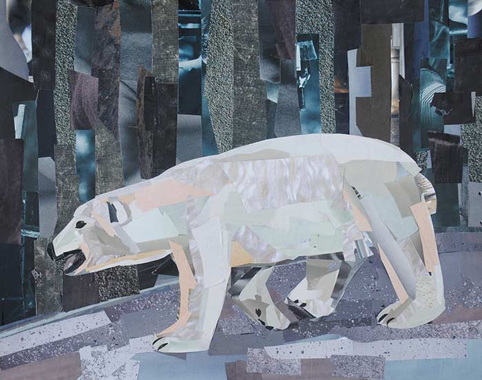 Polar Bear by collage artist Megan Coyle