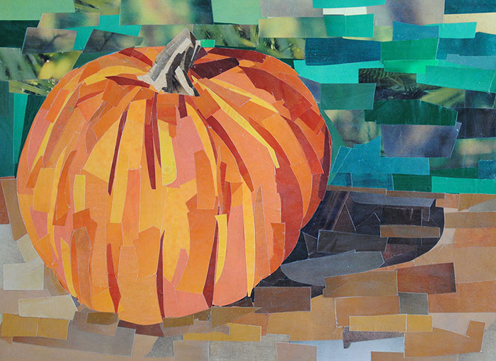 Pumpkin by collage artist Megan Coyle