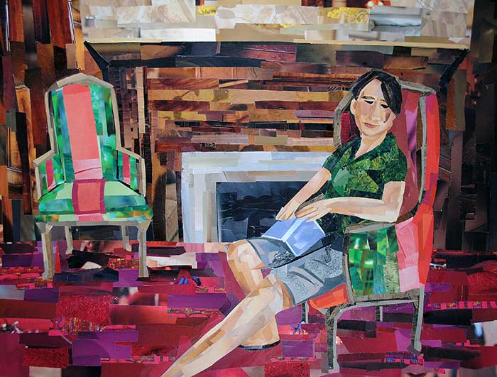 Reading Room by collage artist Megan Coyle