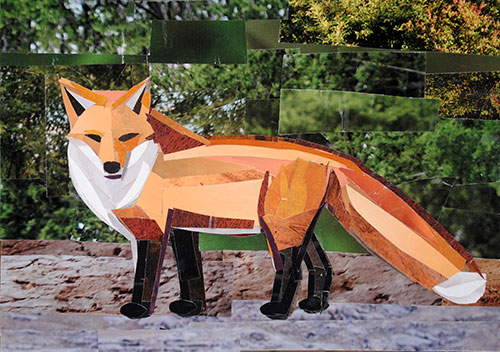 Red Fox by collage artist Megan Coyle
