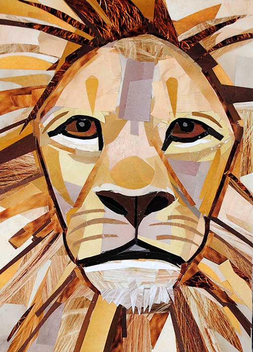 Sir Lion is a collage by Megan Coyle