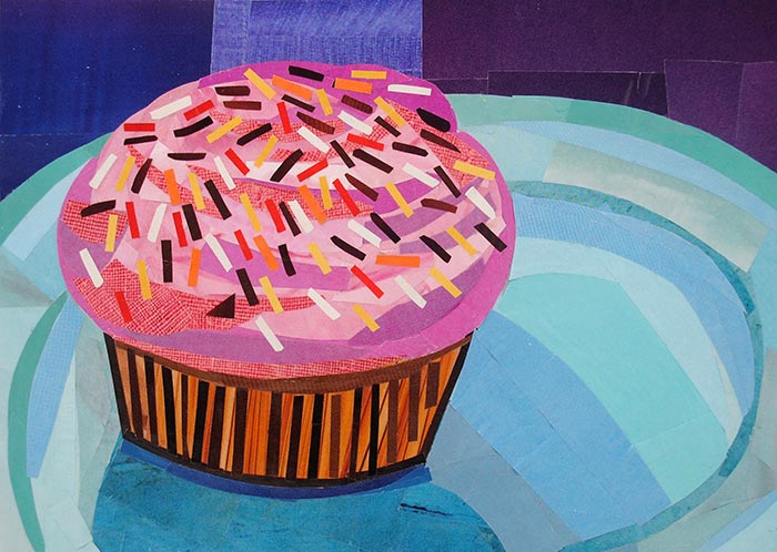 Sprinkles and Cupcakes Make Everything Better by collage artist Megan Coyle