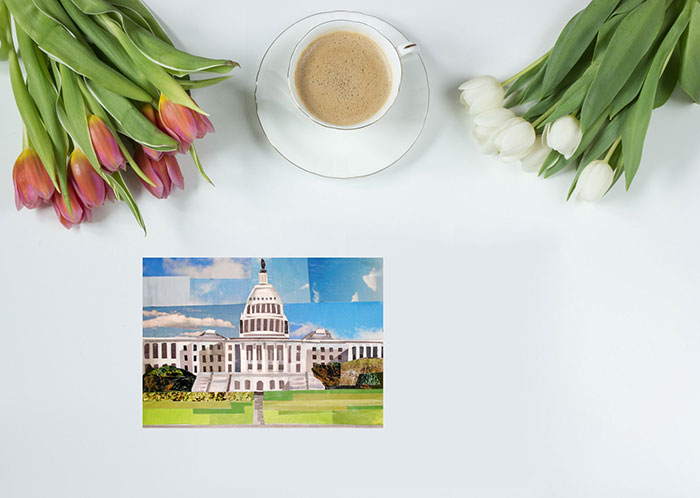 Daytime at the Capitol by collage artist Megan Coyle