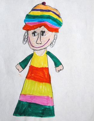 childhood-art-girl-with-hat