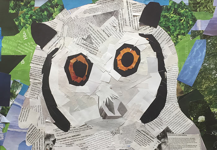 Collages from students in Columbia, MD inspired by Megan Coyle's art