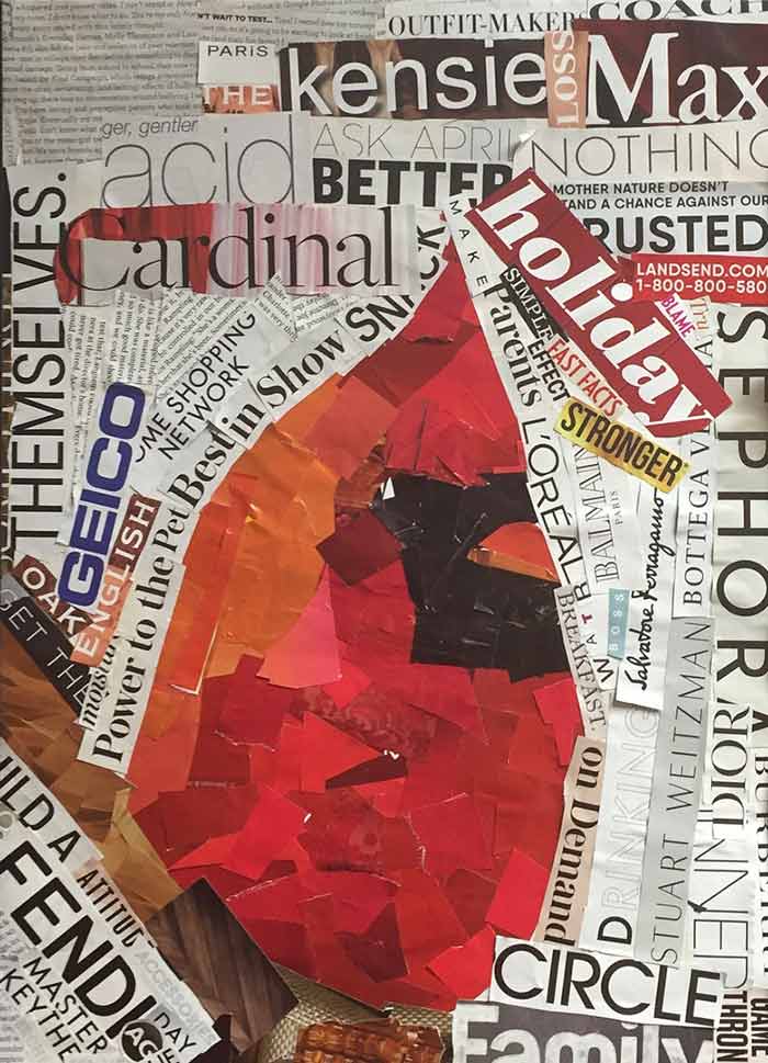 Collages from students in Columbia, MD inspired by Megan Coyle's art