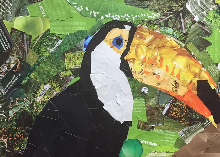 Collages from students in Columbia, MD inspired by Megan Coyle's art