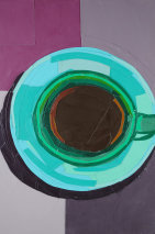 Green Coffee Cup from a Bird’s-eye View