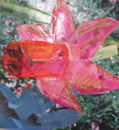 Pink Flower by collage artist Megan Coyle