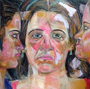 Three Faces by collage artist Megan Coyle