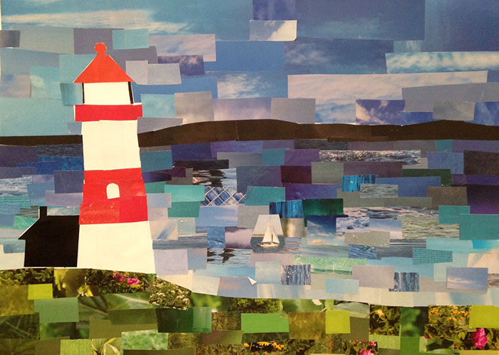 Coyle inspired collage made by a student from New Hampshire