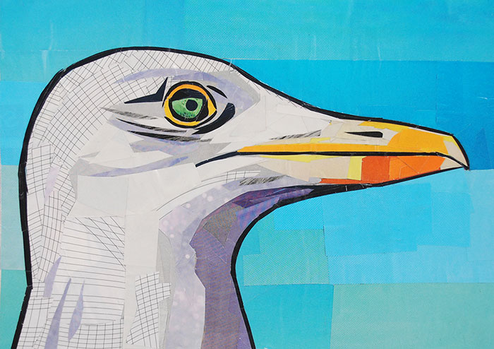 Oh Wise Seagull by collage artist Megan Coyle