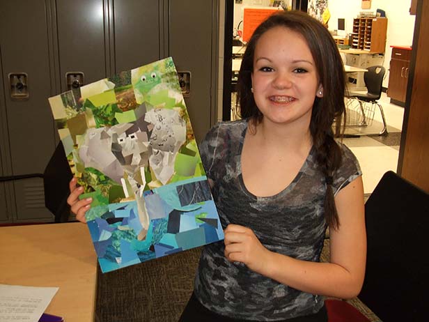 Ohio Student Work inspired by Megan Coyle's Collages