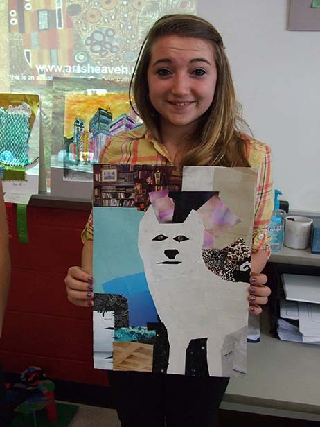 Ohio Student Work inspired by Megan Coyle's Collages