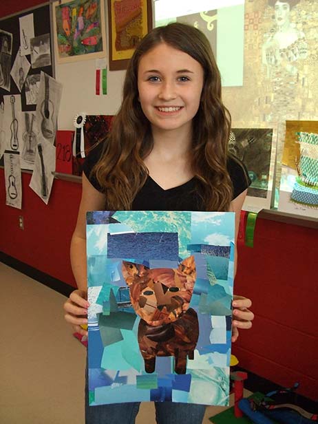 Ohio Student Work inspired by Megan Coyle's Collages