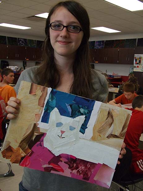 Ohio Student Work inspired by Megan Coyle's Collages