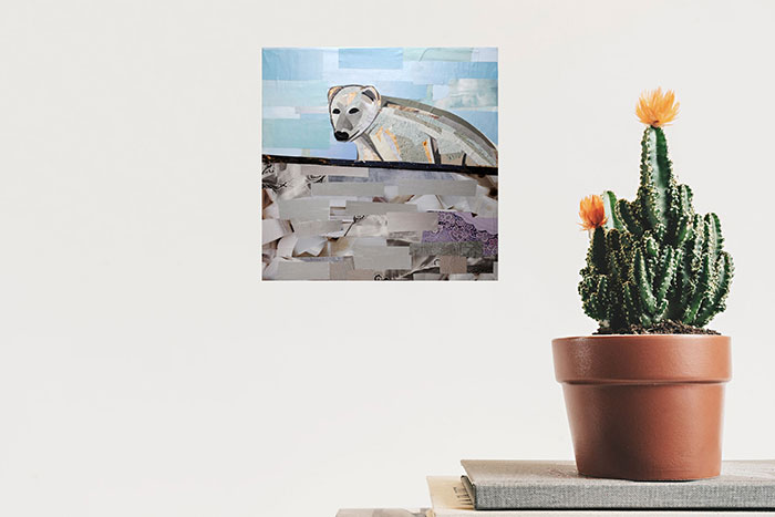 Polar Bear by collage artist Megan Coyle