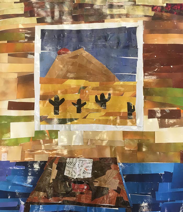 Student collage from Tucson inspired by Megan Coyle's collages