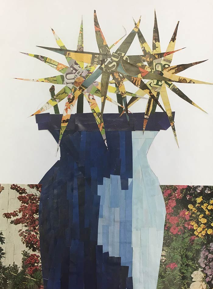 Student collage from Tucson inspired by Megan Coyle's collages