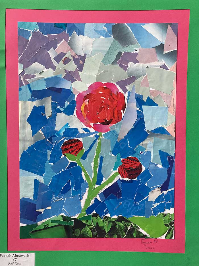 Student art inspired by collage artist Megan Coyle