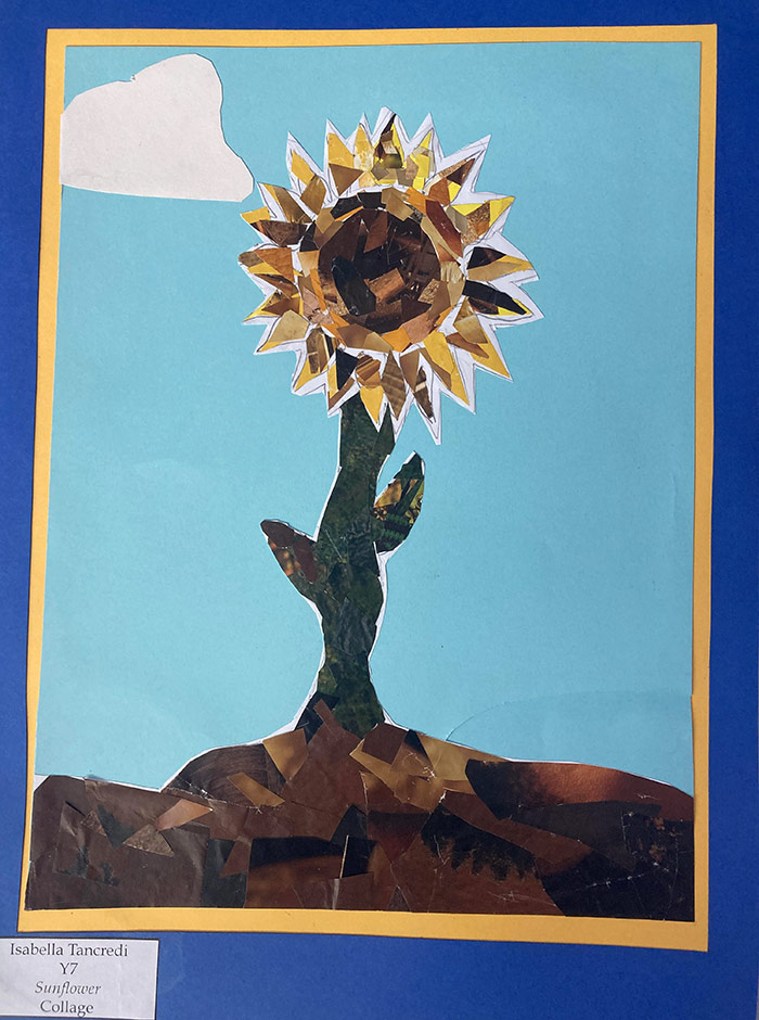 Student art inspired by collage artist Megan Coyle