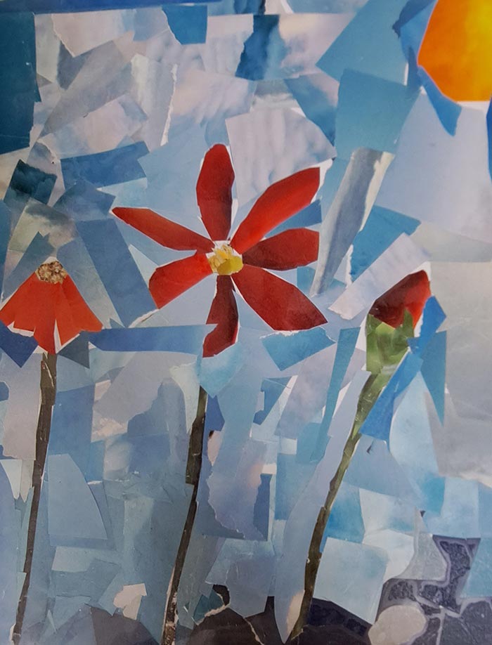 Collage Art Project for Kids Using Bleeding Tissue Paper - Buggy and Buddy