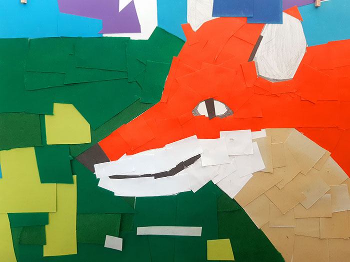 Megan Coyle inspired collage made by a student from Sweden