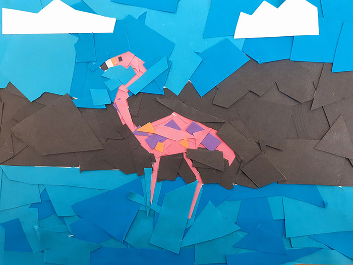 Megan Coyle inspired collage made by a student from Sweden