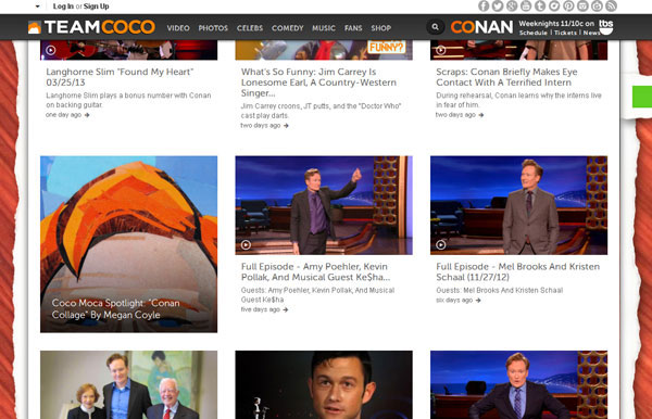 Megan Coyle's collage spotlighted on Conan's Website