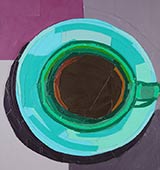 Green Coffee Cup from a Bird’s-Eye View